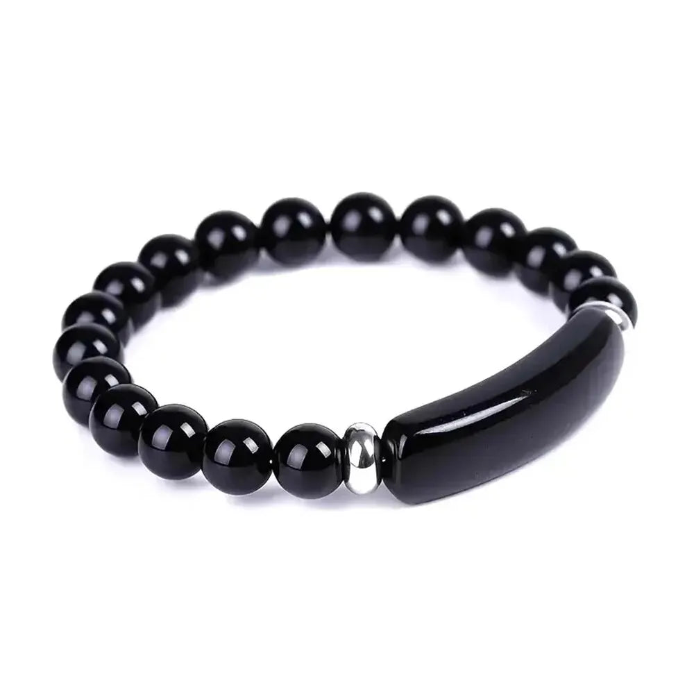 1pc Healing Handmade Stone Bracelet Turquoise Natural Malachite Gemstone Crystal Rough Bracelet Body Energy Yoga